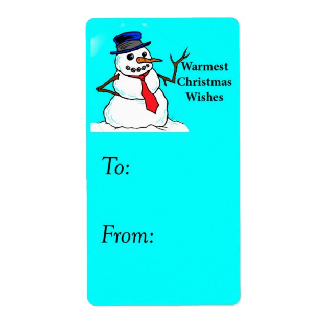 Warmest Christmas Wishes Gift Tag (Front)