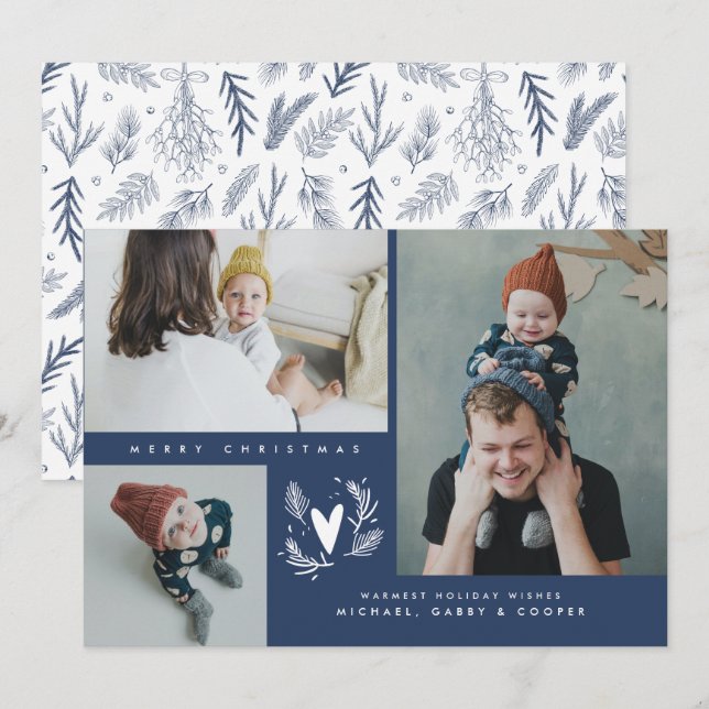 WARMEST HOLIDAY WISHES Add Your Family Photo (Front/Back)