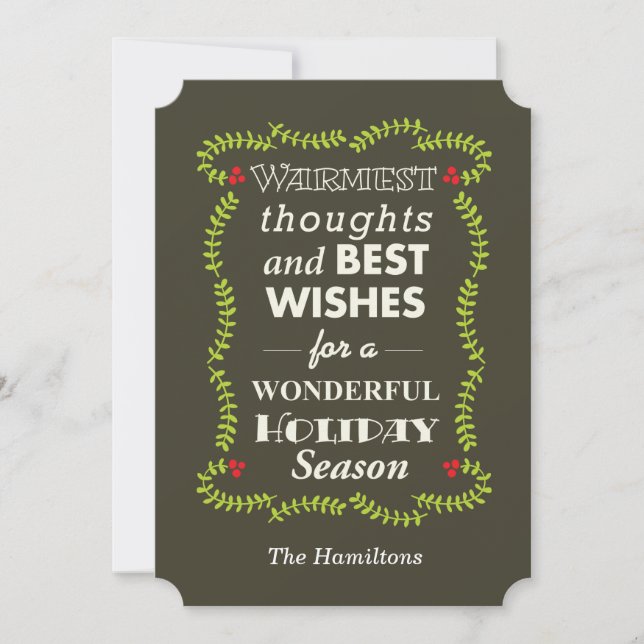Warmest thoughts & best wishes card (Front)