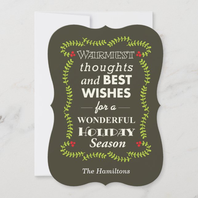 Warmest thoughts & best wishes card (Front)