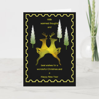 Warmest Thoughts Deer Christmas Card