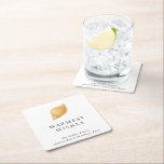 Warmest Wishes Beach Modern Christmas Square Paper Coaster<br><div class="desc">Modern Christmas paper coasters featuring a simple and fun design with a seashell along with the greeting "Warmest Wishes".</div>