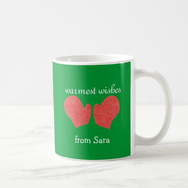 "Warmest Wishes" Christmas gift mug (Right)