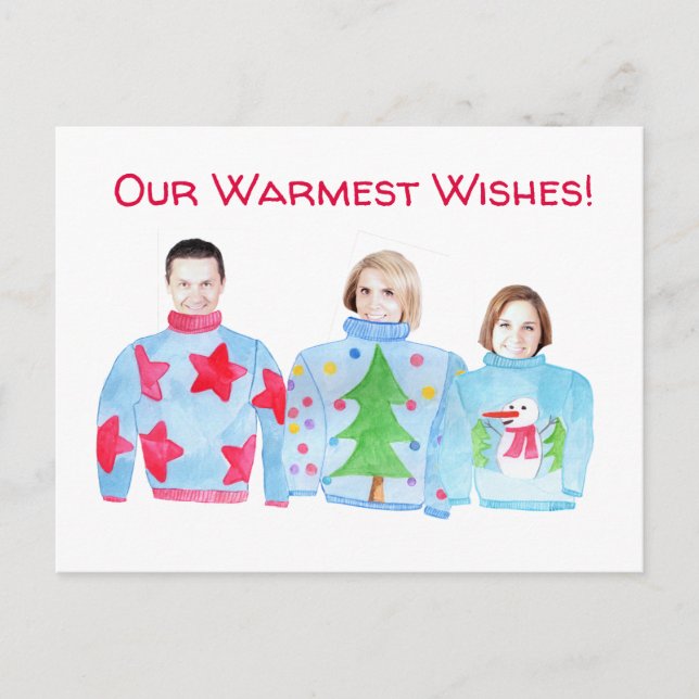 Warmest Wishes customisable photo card (Front)