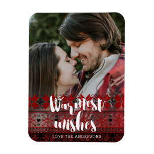 Warmest Wishes Fair Isle Pattern Magnet