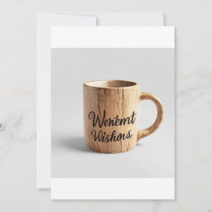 Warmest Wishes: Handmade Wooden Workshop Mug Invitation