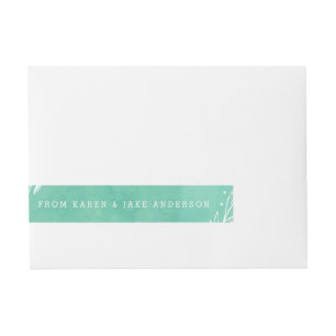 Warmest Wishes Holiday Wreath & Watercolour Wraparound Address Label