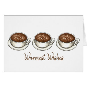 Warmest Wishes Hot Coffee Cup Latte Holiday