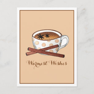 Warmest Wishes Masala Chai Indian Spiced Tea Cup Postcard