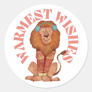 WARMEST WISHES MERRY CHRISTMAS,HAPPY NEW YEAR 2022 CLASSIC ROUND STICKER