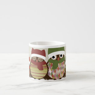 Warmest Wishes Owl Family Espresso Mug