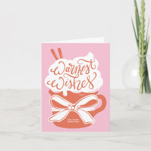 Warmest Wishes Pumpkin Spice Mug - Orange Holiday Card