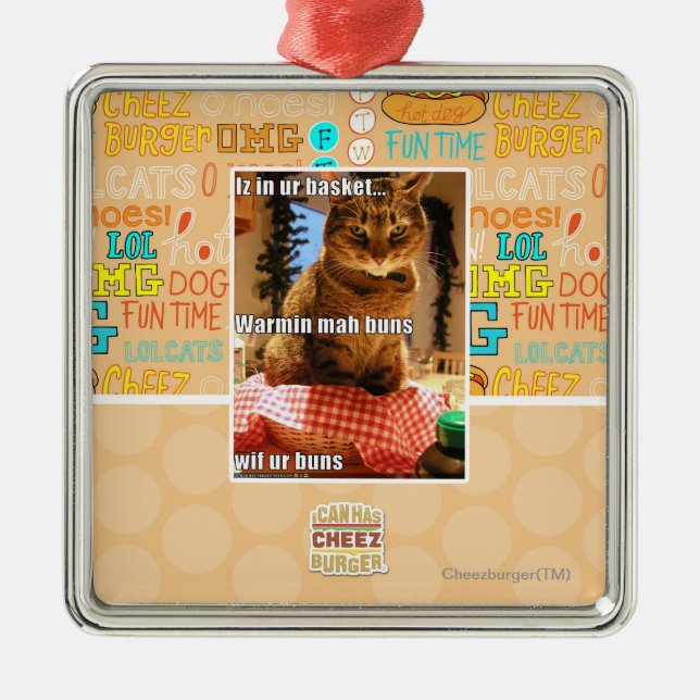 Warmin mah buns metal ornament (Front)