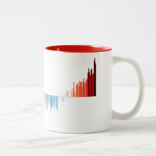 Warming Stripes Bar Chart Mug 1850-2025