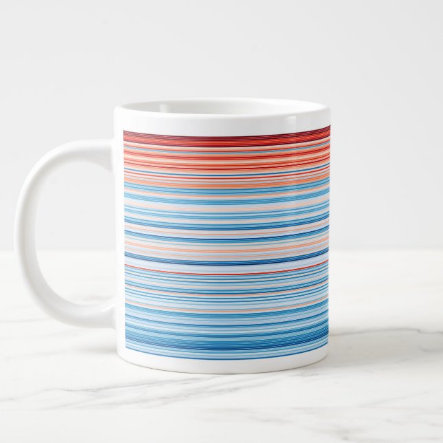 Warming Stripes Germany 1881-2020 Large Coffee Mug (Left)