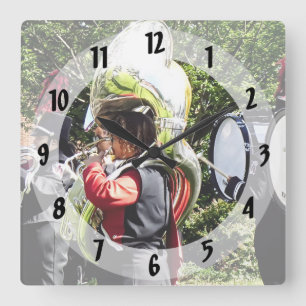 Warming Up Before Parade Square Wall Clock