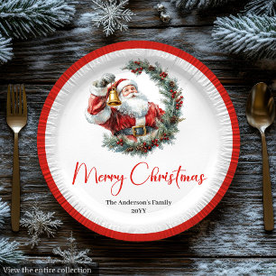 Warmish Santa Claus Trendy Modern Holiday Plates