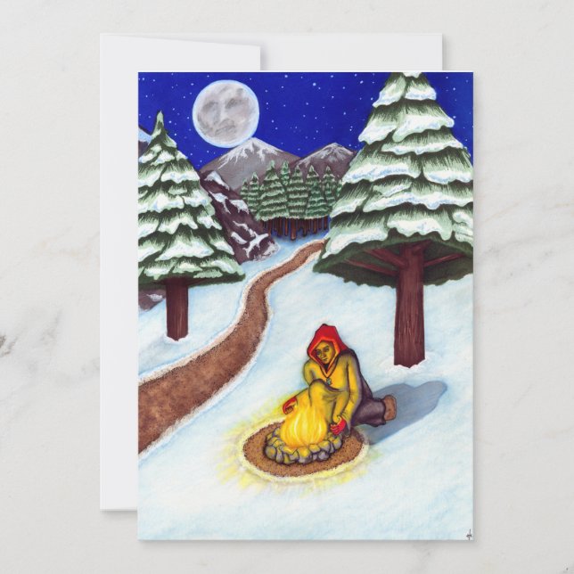"Warmth in Winter" Holiday Card with Envelope (Front)