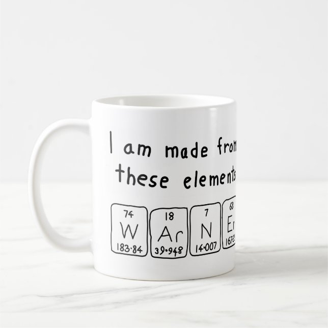 Warner periodic table name mug (Left)