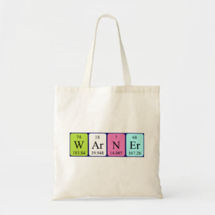 Warner periodic table name tote bag