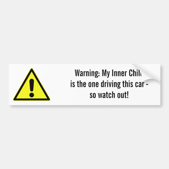 warning-07 bumper sticker (Front)