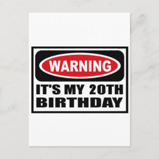 Warning 20 postcard