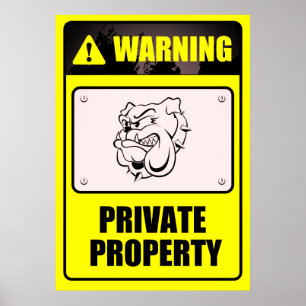 Warning! 28" x 20", Value Poster Paper (Matte)