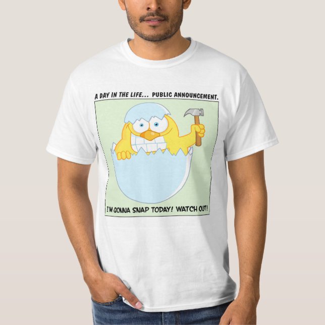 Warning: About to Snap Stressed Out Chick T-Shirt (Front)