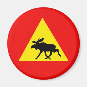 Warning against moose magnet
