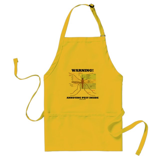 Warning! Annoying Pest Inside (Mosquito Anatomy) Standard Apron (Front)