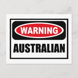 Warning AUSTRALIAN Postcard