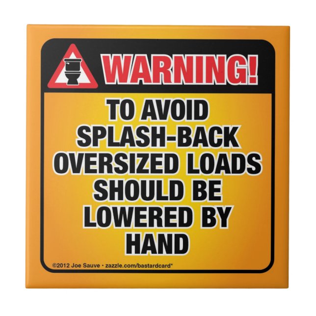 WARNING - Avoid Splash-Back Bathroom Tile (Front)