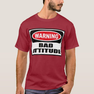 Warning BAD ATTITUDE Men's Dark T-Shirt