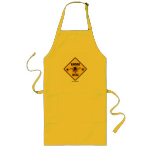 Warning Bees Ahead Yellow Diamond Warning Sign Long Apron