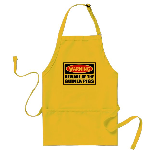 Warning BEWARE OF THE GUINEA PIGS Apron (Front)