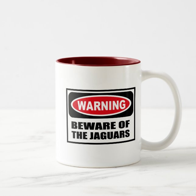 Warning BEWARE OF THE JAGUARS Mug (Right)