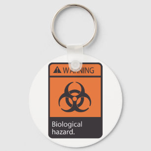 Warning Biological Hazard Keychain