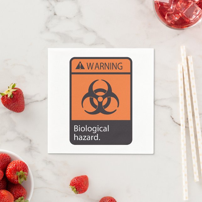 Warning Biological Hazard Paper Napkins (Creator Uploaded)