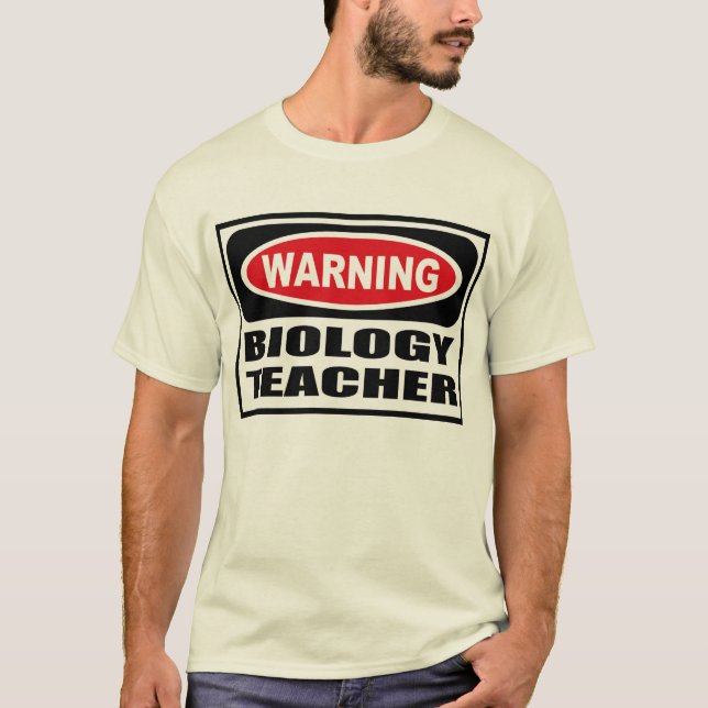 Warning BIOLOGY TEACHER Men's T-Shirt (Front)