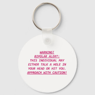 WARNING-BIPOLAR ALERT3 KEY RING