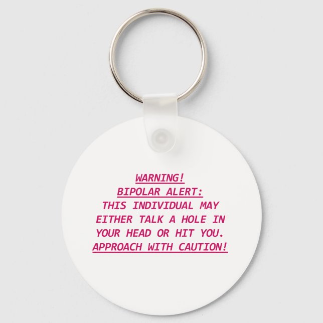 WARNING-BIPOLAR ALERT3 KEY RING (Front)