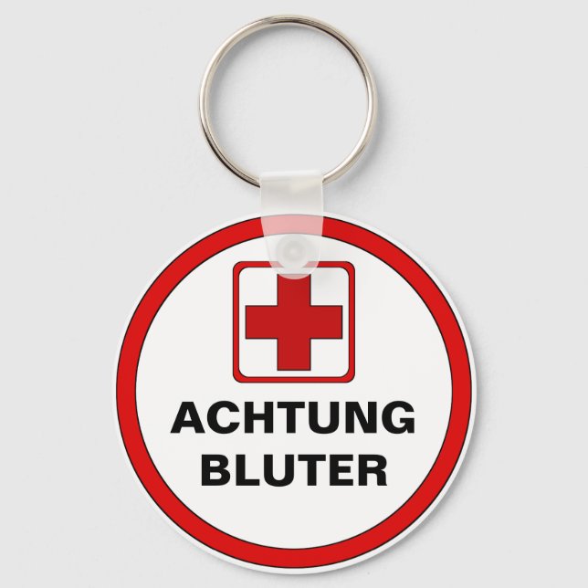 Warning - BLUTER Key Ring (Front)