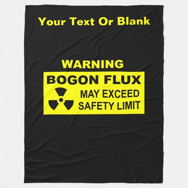 Warning: Bogon Flux Fleece Blanket (Front)
