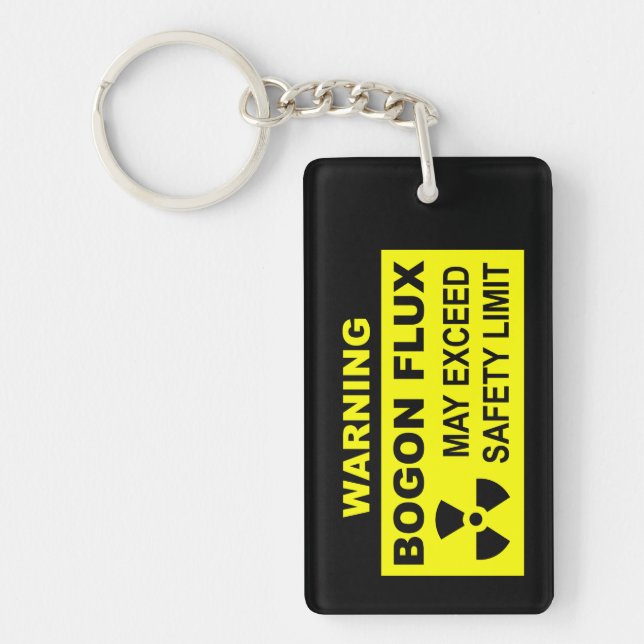 Warning: Bogon Flux Key Ring (Front)