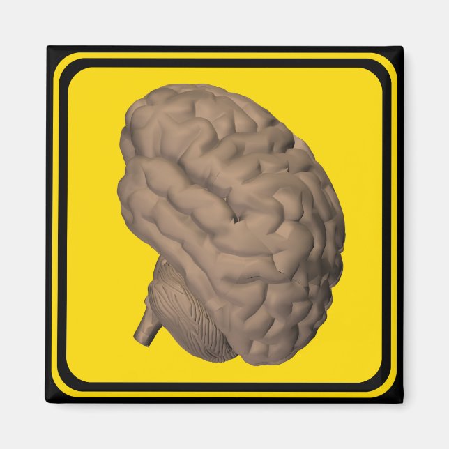 Warning: Brain Crossing! Magnet (Front)