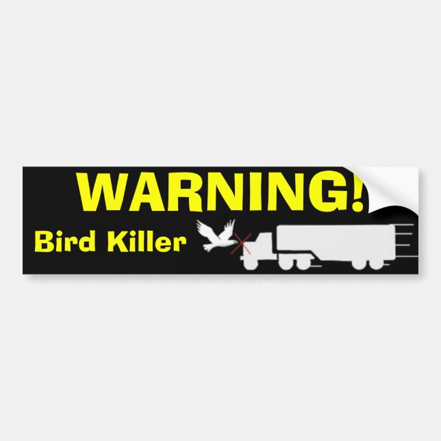 WARNING! BUMPER STICKER (Front)