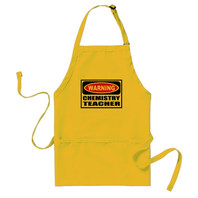 Warning CHEMISTRY TEACHER Apron (Front)