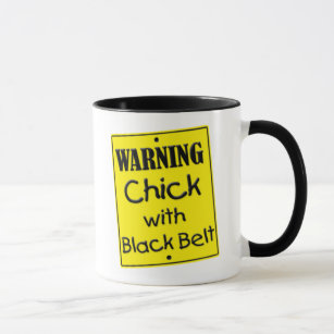 Warning Chick with Black Belt Mug