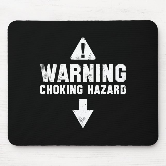 Warning Choking Hazard Costume Funny Easy Hallowee Mouse Pad (Front)
