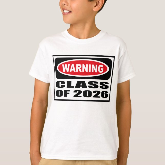 Warning CLASS OF 2026 Kid's T-Shirt (Front)